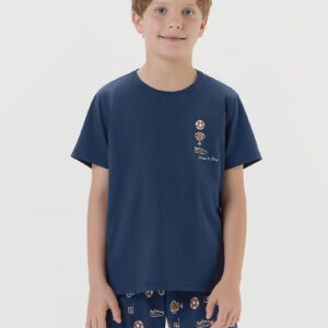 Pijama Infantil Manga Curta c/Bermuda